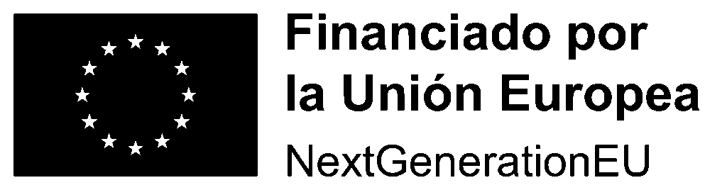 Logotipo de la Unión Europea con el texto "Financiado por la Unión Europea NextGenerationEU".